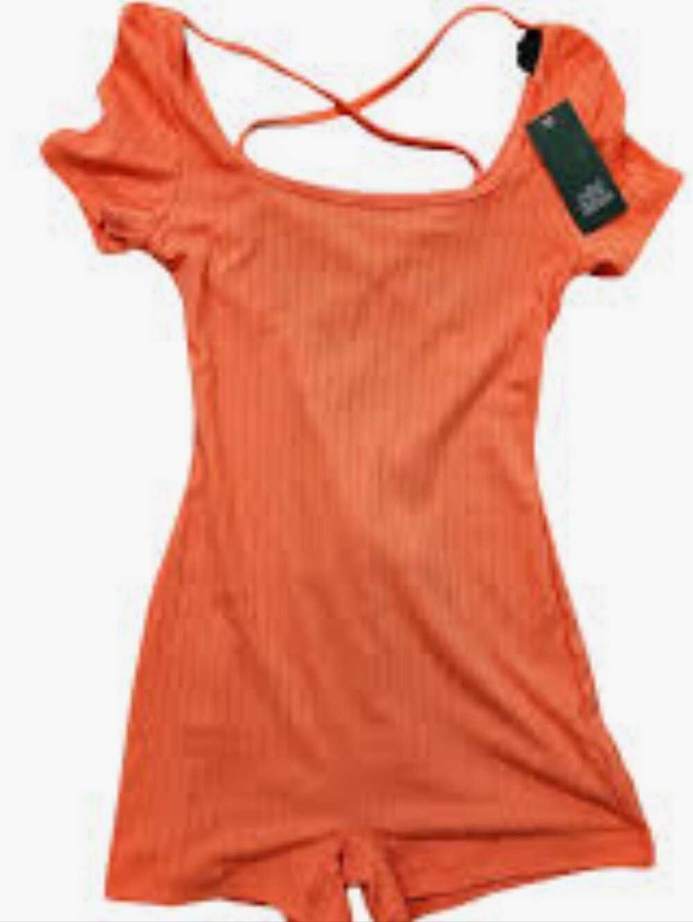 Orange Romper Jumpsuit